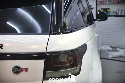 레인지로버 스포츠 SVR 3M1080 화이트골드 스파클링 전체 랩핑, 오라칼 다크그레이 라이트필름 시공 in 부천 프로젝트R / 부천 원미구 상동