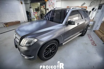부천 벤츠 GLK 220 전체 랩핑, 에이버리 슈프림 사틴그레이 자동차 래핑 by 프로젝트R / 부천 원미구 상동