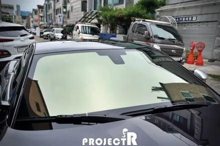 재규어 F타입 블락포디 열차단 썬팅 샴페인골드 프리미엄 윈도 틴팅 재시공기, 부천상동 썬팅 프로젝트알 / 부천 원미구 상동