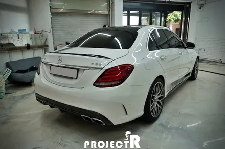 벤츠 C63 AMG 바이퍼 라인 데칼 부분 포인트 랩핑 by 프로젝트R / 부천 원미구 상동