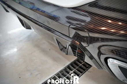 BMW X6 리어 디퓨저 부분 랩핑, 3M 유광 카본 포인트 래핑 by 부천 상동 프로젝트알 / 부천 원미구 상동