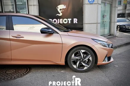 아반떼 CN7 전체 랩핑, 3M 2080 사틴 카라멜 러스터 자동차 래핑 in 부천 프로젝트알 / 부천 원미구 상동