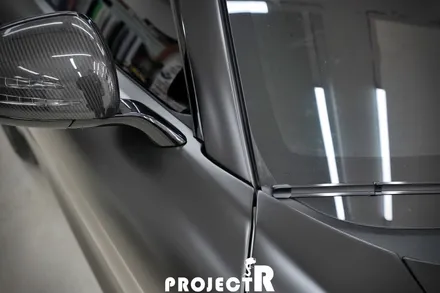 벤츠 AMG GT 전체 랩핑, 에이버리 사틴블랙 자동차 래핑, 부천랩핑 프로젝트알 / 부천 원미구 상동