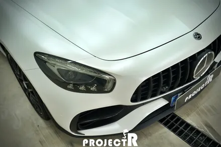 부천 랩핑 프로젝트알, 벤츠 AMG GT 에이버리 사틴 화이트 펄 전체 랩핑 / 부천 원미구 상동