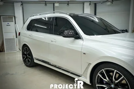 BMW X7 에이버리 유광 화이트펄 전체 랩핑, 부천 자동차 랩핑 프로젝트알 / 부천 원미구 상동