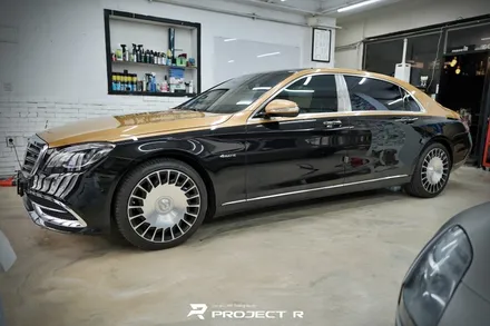 벤츠 S560 마이바흐 투톤 랩핑, 3M 유광 골드 메탈릭 시공, 부천랩핑 프로젝트알 / 부천 원미구 상동
