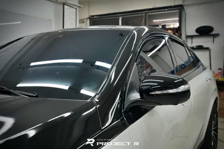 벤츠 GLE 400d 투톤랩핑, 상판 3M2080 유광블랙 부분 랩핑 시공, 부천 프로젝트알 / 부천 원미구 상동