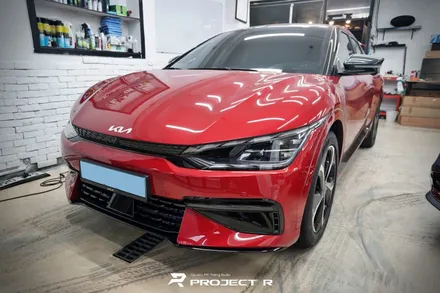 기아 EV6 부분 포인트 랩핑, 에이버리 카본 필름 시공, 부천랩핑 프로젝트알 / 부천 원미구 상동
