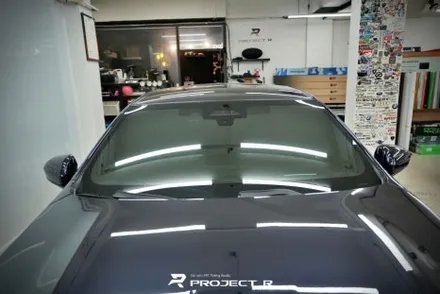 BMW 5시리즈 530i 전면 열차단 썬팅, 글라스틴트 선셋 윈도 틴팅 부천 프로젝트알 / 부천 원미구 상동
