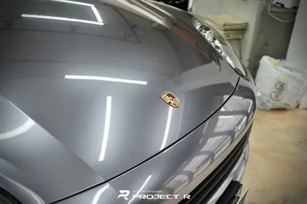 부천랩핑 포르쉐 카이엔 고광택 전체랩핑, 비닐프로그 다크그레이 시공 in 프로젝트알 / 부천 원미구 상동