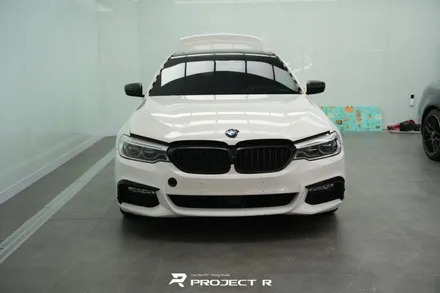 BMW 5시리즈 530i 전체 랩핑 재시공, 비닐프로그 고광택 게인스보로 그레이, 부천 프로젝트알 / 부천 원미구 상동