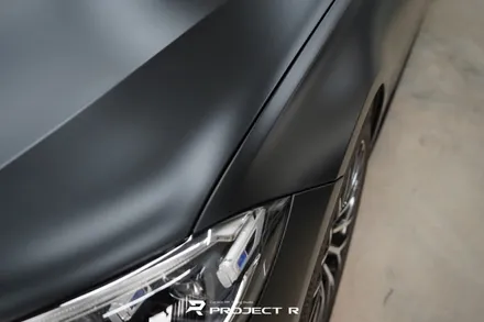 벤츠 S클래스 S500 비닐프로그 매트블랙 전체 랩핑 재시공, 부천 자동차래핑 프로젝트알 / 부천 원미구 상동