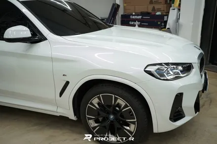 BMW iX3 전체 랩핑 비닐프로그 고광택 글로시 화이트 퍼플 시공 / 프로젝트알 / 부천 원미구 상동