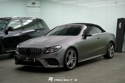 벤츠 E클래스 E450 카브리올레 전체 랩핑, 3M 사틴 다크그레이 시공, 부천 프로젝트알 / 부천 원미구 상동