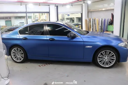 부천랩핑전문점 bmw520d 에이버리 사틴다크블루 전체랩핑 후기 / 부천 원미구 상동