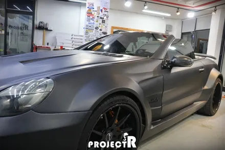 벤츠 SL65 AMG 무광 딥블랙 전체 랩핑으로 새로운 변신 [부천랩핑 프로젝트R] / 부천 원미구 상동