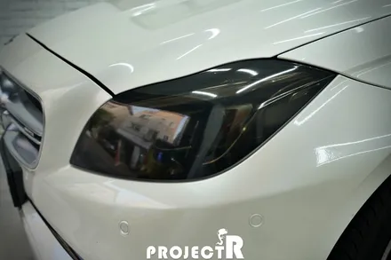 벤츠 CLS 63 AMG 루프스킨 및 사이드미러 스포일러 카본 부분 랩핑, 라이트 필름 시공기 by 프로젝트R / 부천 원미구 상동