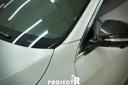 벤츠 S63 AMG 전체 랩핑, 에이버리 사틴 화이트펄 드레스업 래핑 by 프로젝트알 / 부천 원미구 상동