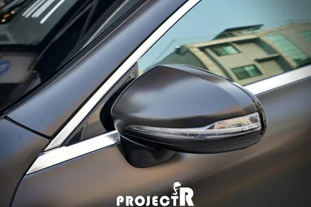 벤츠 E클래스 E220d 쿠페 사틴블랙 전체 랩핑, 인천 부천 자동차 랩핑 전문점 프로젝트R / 부천 원미구 상동