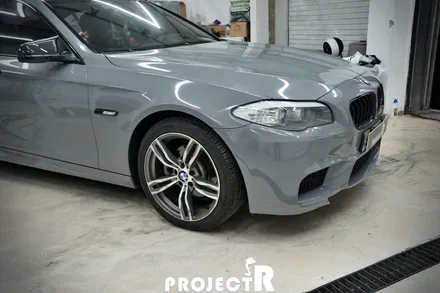 BMW 5시리즈 전체 랩핑, 에이버리 락그레이 자동차 래핑 by 부천 랩핑 전문 프로젝트R / 부천 원미구 상동