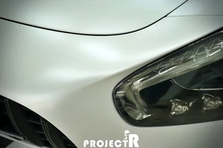 부천 랩핑 프로젝트알, 벤츠 AMG GT 에이버리 사틴 화이트 펄 전체 랩핑 / 부천 원미구 상동