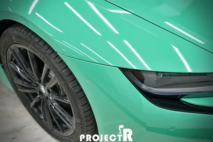 BMW i8 전체 랩핑, 에이버리 유광 에메랄드 그린 시공, 부천랩핑 프로젝트알 / 부천 원미구 상동