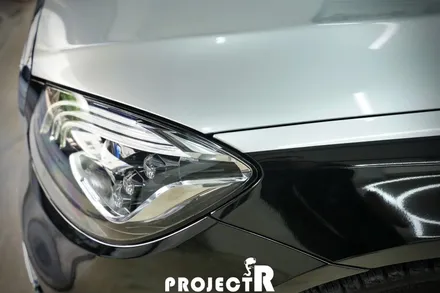 벤츠 S500 듀오톤 랩핑, 에이버리 유광블랙 실버 메탈릭 투톤 전체 랩핑, 부천 프로젝트알 / 부천 원미구 상동
