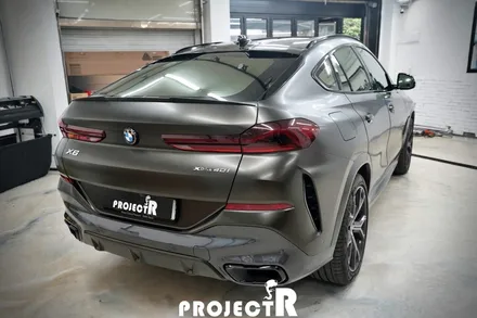BMW X6 전체 랩핑 3M 사틴골드더스트블랙, 크롬 죽이기 시공, 부천 프로젝트알 / 부천 원미구 상동