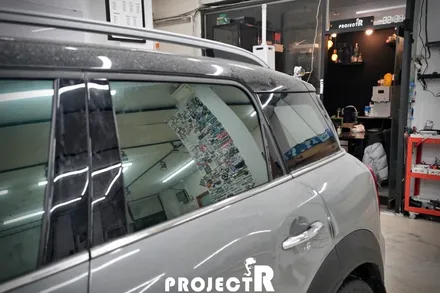 미니쿠퍼 컨트리맨 윈도 틴팅, 글라스틴트 선셋 열차단 썬팅 시공 by 부천 프로젝트알 / 부천 원미구 상동