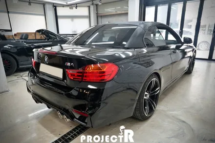 BMW 4시리즈 컨버터블 전체 랩핑, 에이버리 유광 블랙 시공 / 부천랩핑 프로젝트R / 부천 원미구 상동