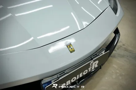 페라리 488 에이버리 유광 화이트 전체 랩핑, 부천 자동차랩핑 전문 프로젝트알 / 부천 원미구 상동