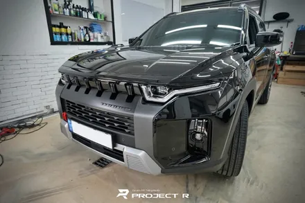 쌍용 토레스 크롬죽이기, 에이버리 유광블랙 부분 포인트 랩핑 시공, 부천 상동 프로젝트알 / 부천 원미구 상동