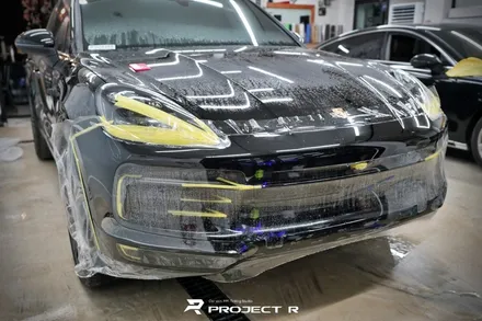 포르쉐 카이엔 앞범퍼 PPF 시공 불량, 울트라핏 XP크리스탈 재시공, 부천PPF 프로젝트알 / 부천 원미구 상동