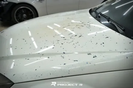 벤츠 C클래스 전체 랩핑 재시공, 에이버리 사틴그레이 시공, 부천랩핑 프로젝트알 / 부천 원미구 상동