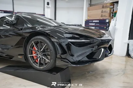 맥라렌 765LT 앞범퍼 사고, 울트라핏 블랙 PPF 재시공, 부천PPF 프로젝트알 / 부천 원미구 상동