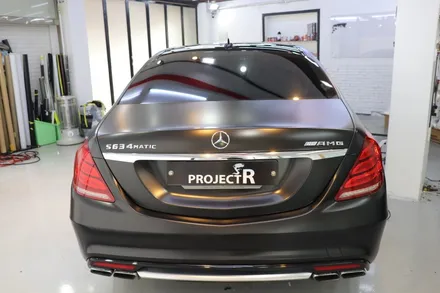 부천 랩핑전문점 벤츠 S63 AMG 전체랩핑 에이버리 사틴블랙 올래핑 후기~ / 부천 원미구 상동