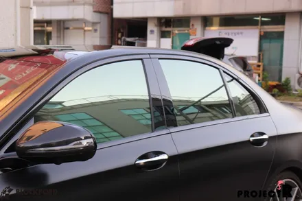 부천썬팅전문 벤츠 E43 amg 블락포디 샴페인골드 시공 / 부천 원미구 상동