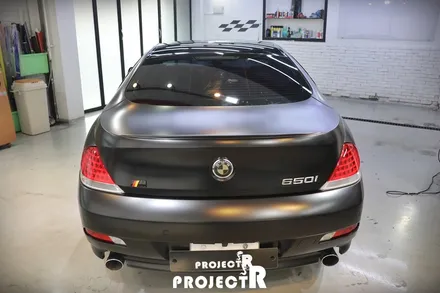 BMW e63 650i 에이버리 사틴블랙 전체 풀 랩핑 시공기 by 부평, 부천 랩핑 전문 프로젝트R / 부천 원미구 상동