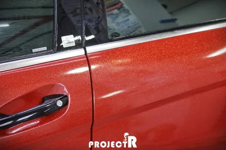 벤츠 C클래스 C350 AMG 전체 랩핑, 에이버리 다이아몬드 레드 풀랩핑 by 프로젝트R / 부천 원미구 상동