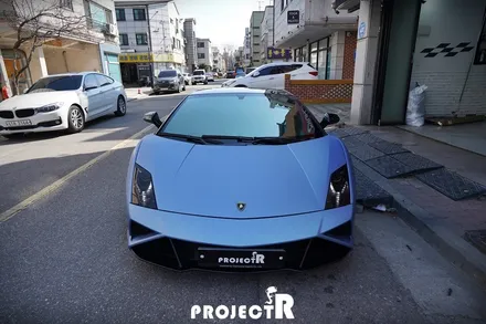 람보르기니 가야르도 전체 랩핑, 에이버리 무광 파우더블루 in 부천 랩핑 전문 프로젝트R / 부천 원미구 상동