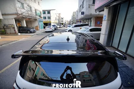 쉐보레 아베오 에이버리 유광블랙 투톤랩핑(루프, 필러, 사이드미러 부분 랩핑) by 부천 상동 자동차 래핑 전문 프로젝트R / 부천 원미구 상동