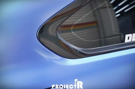 BMW 4시리즈 사고 부분 랩핑, 에이버리 슈프림 사틴 웨이브 블루 메탈릭 by 부천 자동차 래핑 전문 프로젝트R / 부천 원미구 상동