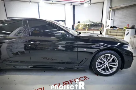 BMW 5시리즈 520d 전체 랩핑, 에이버리 유광블랙 자동차 래핑 by 인천 프로젝트알 / 부천 원미구 상동