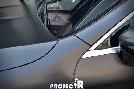 벤츠 E클래스 E220d 쿠페 사틴블랙 전체 랩핑, 인천 부천 자동차 랩핑 전문점 프로젝트R / 부천 원미구 상동