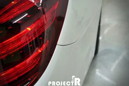 벤츠 S클래스 신형 63AMG 개조 차량 유광 화이트펄 부분 랩핑, 실내 카본 포인트 래핑 by 프로젝트알 / 부천 원미구 상동