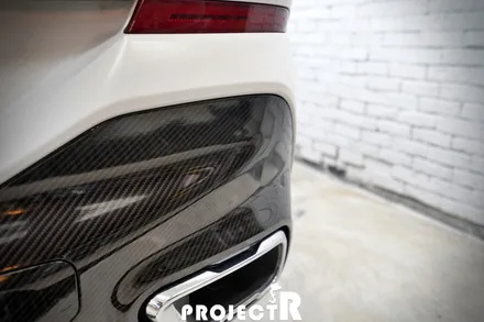BMW X6 리어 디퓨저 부분 랩핑, 3M 유광 카본 포인트 래핑 by 부천 상동 프로젝트알 / 부천 원미구 상동