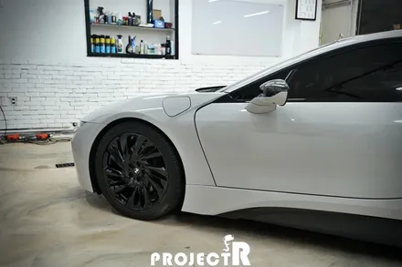 BMW i8 에이버리 유광 그레이 전체 랩핑, 부천 상동 자동차래핑 전문 프로젝트R / 부천 원미구 상동