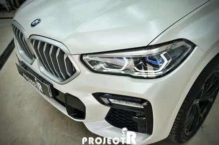 BMW X6 에이버리 사틴 화이트펄 전체 랩핑, 크롬죽이기 / 부천랩핑 프로젝트알 / 부천 원미구 상동