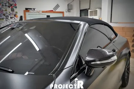 벤츠 S63 AMG 카브리올레 전체 랩핑, 에이버리 사틴블랙 자동차랩핑 / 부천 프로젝트알 / 부천 원미구 상동