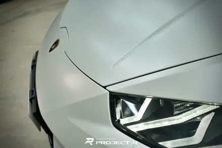 람보르기니 우라칸 전체 랩핑, 에이버리 사틴 화이트펄 시공, 부천랩핑 프로젝트알 / 부천 원미구 상동